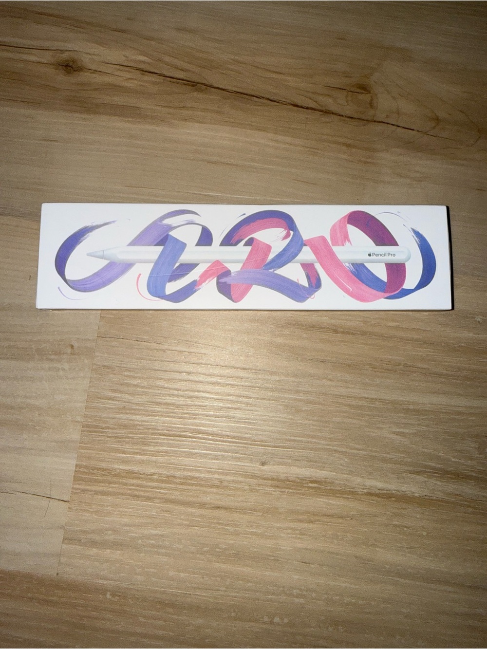 Apple Pencil Pro White with Purple and Pink Accent Artwork